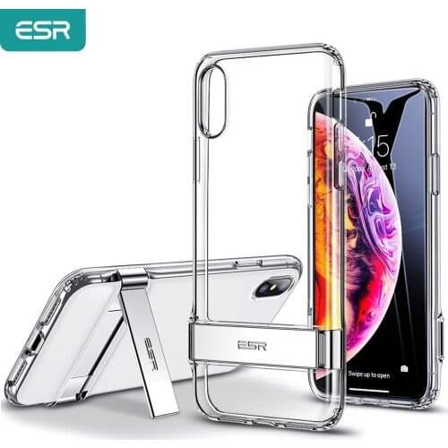 ESR Case for iPhone X XS XR/XS Max/SE 2nd for 11 Pro Max 2019/8 7 Plus Metal Kickstand Case Vertical and Horizontal Stand Case