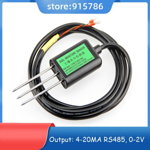 Soil moisture sensor 4-20mA 0-2V RS485 modbus output soil Humidity sensor soil moisture volume 50% 100% LED display controller