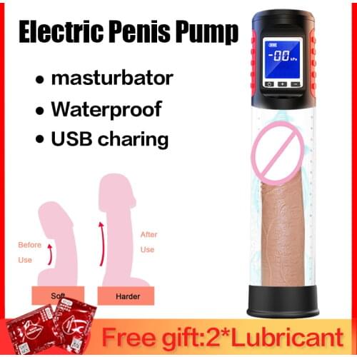 Enlarge Penis Pumps Vibrator for Men Penis Enlargement Device Penis Extender Vacuum Pump Male Masturbator Sex Toys for Men