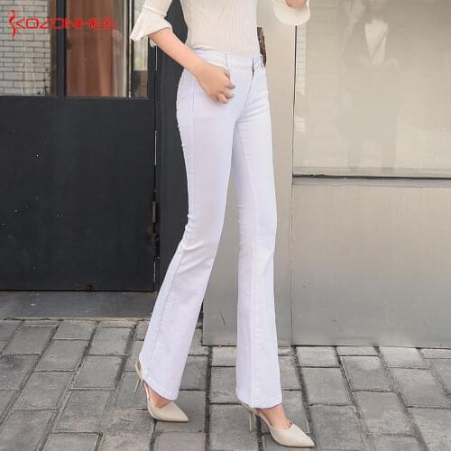 Stretch Elastic Black Flare Jeans Low waist Women Long elasticity Bell-Bottoms Jeans For Girls Trousers Women Jeans #0-9099