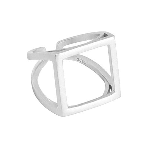 925 Sterling Silver Geometric Rings Gifts For Women Minimalist Designer Trendy Joyas De Plata Mujer Fine Jewellery 2021 Trend