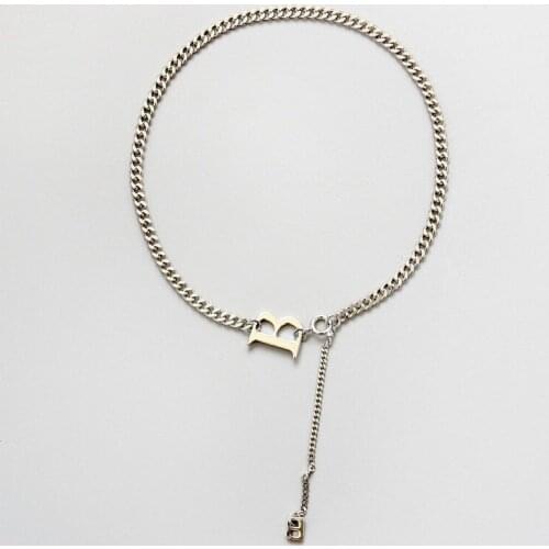 European and American B capital necklace short letter chain