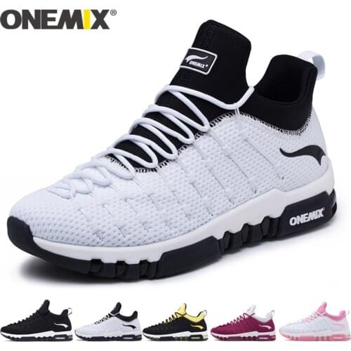 ONEMIX Men Running Shoes Flying Women Upper Breathable Sneakers Men Outdoor Sports Trekking Shoes Women Road Running Shoes Men
