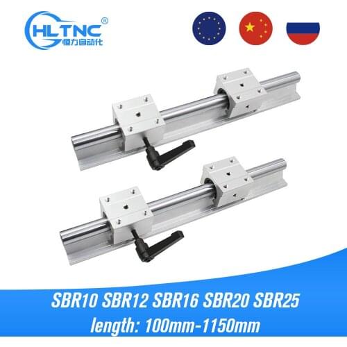 2 sbr10 sbr12 sbr16 sbr20 sbr25 20mm linear shaft rod rail guide+4 slide Bearing Block SBR10UU SBR12UU SBR16UU SBR20UU CNC parts