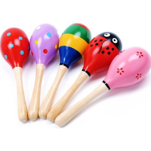 Music instruments sand hammer child musical instrument wood maracas sand balls