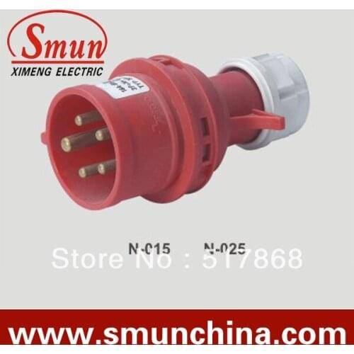 N-015 16A 220-415v 3P+N+E 5pin Industrial Plug with CE ROHS 1 Year Warranty IP44 Degree PA66