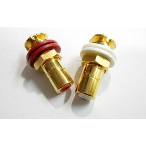 New C-M-C top 816 gold-plated RCA laser engraved printing socket 1pair