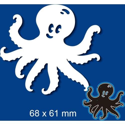 Cutting Dies Octopus New Metal Stencils DIY Scrap Booking Paper Cards Making Decoration 68*61mm