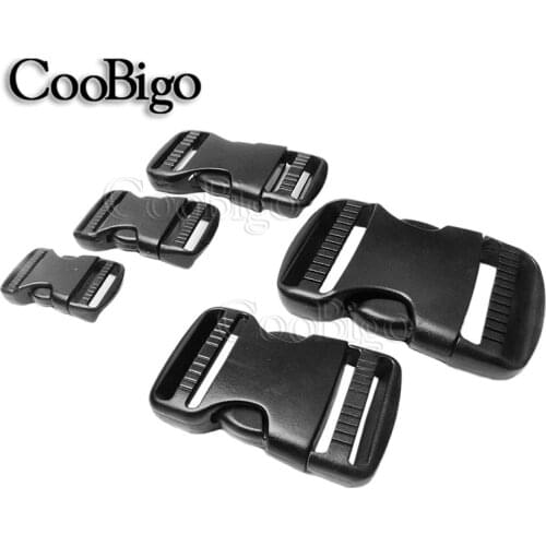 10pcs Assorted Size Plastic Hardware Dual Adjustable Side Release Buckles Molle Tactical Backpack Belt Bag Parts Strap Webbing