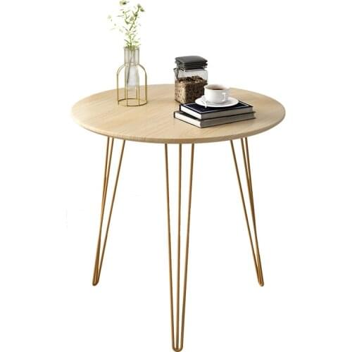 Nordic sofa side table for living room iron tea table simple bedside table round table balcony small coffee table