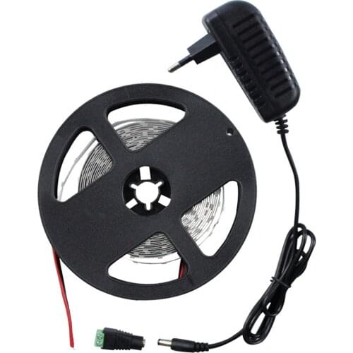 5630 LED Strip DC12V 5meter 300Led not-waterproof Indoor Decorative Flexible Light Strip light+12V 2A Power Supply