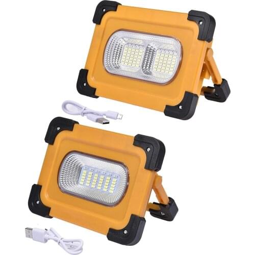 50W/100W USB LED Work Light Portable Waterproof Solar Flood Light Rechargeable Led Spotlight for Outdoor Work Camping Barbecue