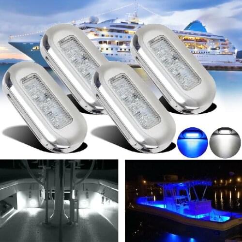 Waterproof Cool Blue LED Navigation Signal Light Courtesy Lights Stair Deck 12V Boat Marine Grade Light Boat Accessories Marine