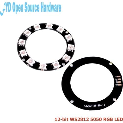 1pcs 12-bit WS2812 5050 RGB LED intelligent full-color RGB ring development board ring