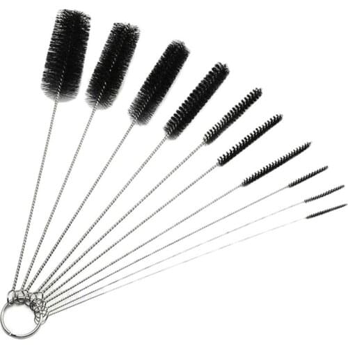 10pcs/set Nylon Tube Brushes Straw Set For Drinking Straws Glasses Keyboards Jewelry Cleaning Brushes Clean Tools