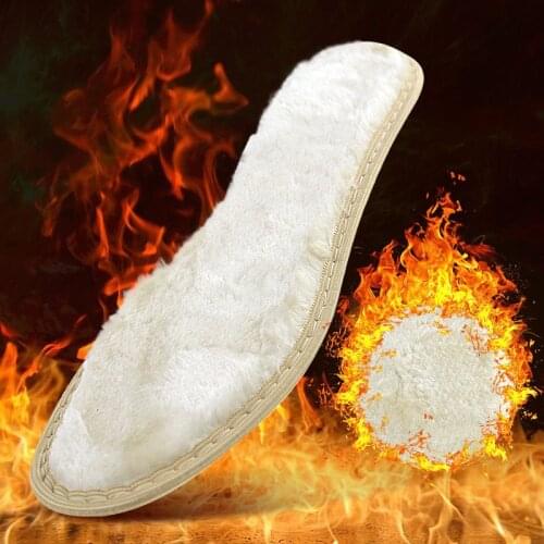 2 Pcs Unisex Thermal Insoles for Shoes Winter Snow Boots Pad Imitation Wool Warm Insoles Heated Insert Cushion Heels for Women