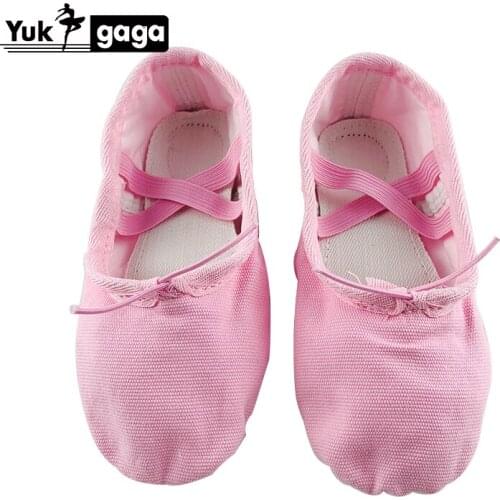 2020 Kids Ballet Shoes Canvas Ballet Dance Slippers Split Sole Girls Childern Ballerina Practice Shoes For Dancing