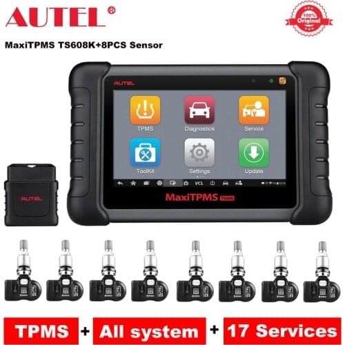 2021 New Autel MaxiTPMS TS608k Full OBD2 Scanner All Systems Diagnostic with 433/315 Sensors 20 Services DPF,SAS,EPB,Oil reset