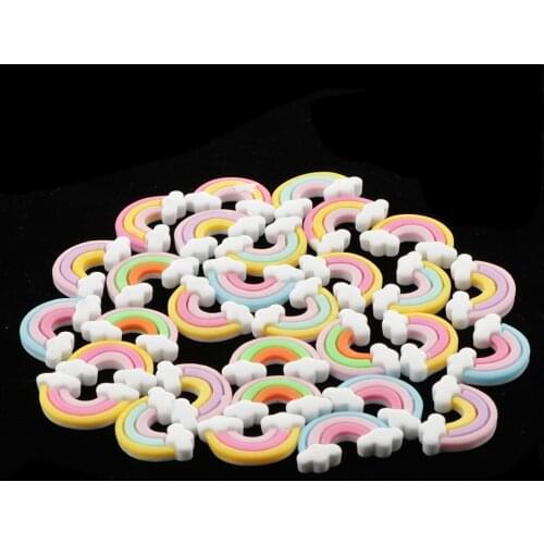 30pcs Resin Rainbows Crafts Decorations for Phone case Ornaments DIY