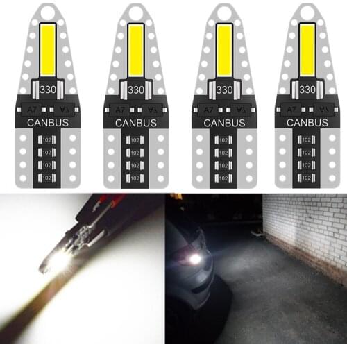 4x T10 W5W Led bulbs 194 168 White LED Car Interior Reading Parking Light For BMW Audi Merceds Ford Focus Kia Rio Volvo Honda