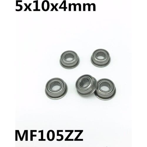 50Pcs MF105ZZ 5x10x4 mm Flange Bearings Deep Groove Ball Bearing High Quality MF105Z MF105