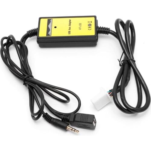 Car Adapter Changer MP3 Interface AUX SD USB Data Cable 2x6Pin for toyota Camry Corolla Matrix E7CA