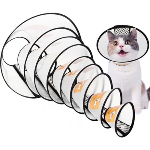 White Transparent Pet Elizabeth Animal Protective Cover Cat Beauty Neck Cover Anti Bite Ring Puppy Collar Anti Bite/Lick/Scratch