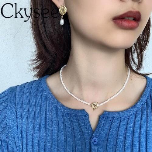 Женские ожерелья из жемчуга Ckysee China At AliExpress