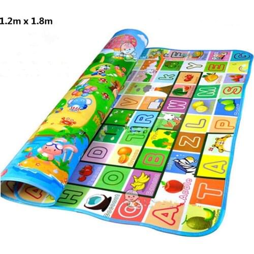 Baby Crawling Play Mat Climb Pad Double-Side Fruit Letters And Happy Farm Baby Toys Playmat Kids Carpet Baby Game