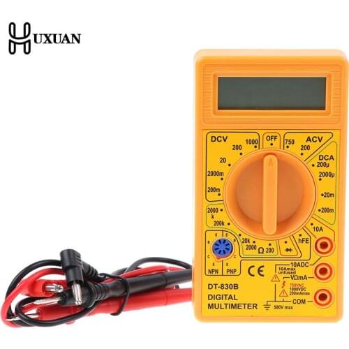 DT-830B Portable Digital Multimeter Backlight AC/DC Ammeter Voltmeter Ohm Tester Meter Handheld LCD Multimetro