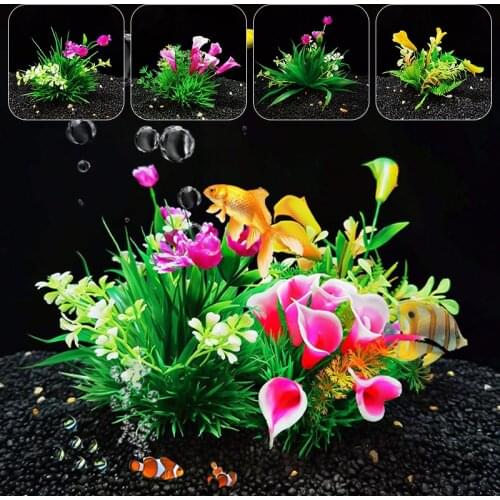 Simulation Aquatic Aquatic Aquatic Tank Decoration Micro Landscape Ornaments Easy To Clean Plastic Plants False Aquatic Plants