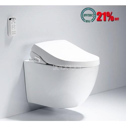 Intelligent Wall Mounted Flush Toilet Four Washing Mode Hot Air Drying Remote Control Ceramic Toilet With Water Tank 220V 1500W