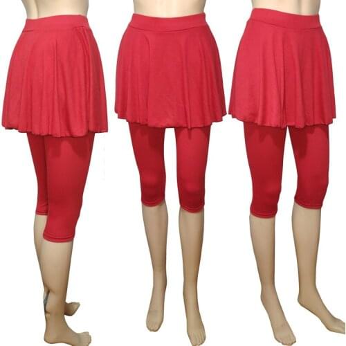 False Two-piece Legging Woman Sports Pantskirt Compression Leggings With Short Skirt For Dacne
