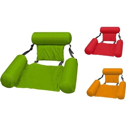PVC Summer Inflatable Foldable Floating Row Swimming Pool Water Hammock Air Mattresses Bed Water Lounger Chair