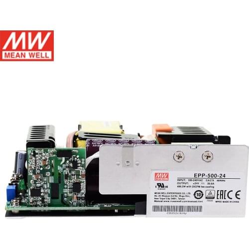 MEAN WELL EPP-500-24 500W 20.8A 24V High Efficiency Miniaturized 5”x 2”Industrial Open Frame Power Supply PCB power unit PSU