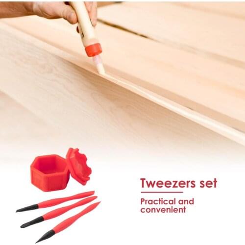 4PC Glue Brush/bottle set Crafts Woodworking Fine tip/chisel tip/flat tapered tip brush sealed cap rubber bottle Glue Brush suit