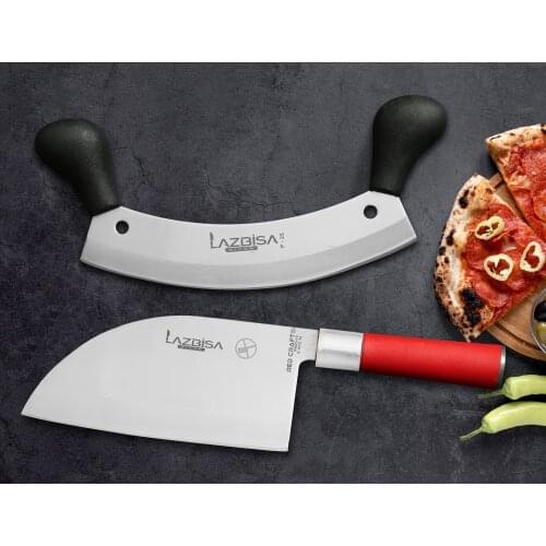Lazbisa Knife Set Kitchen Knife Set Meat Vegetable Pizza Meat Grinder Armor Chef Knife Pizza Chinese Row