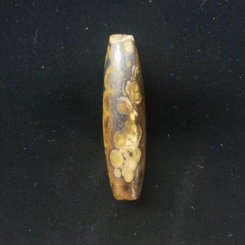 Nature Eye Nine-eye stone shale Mongolian dzi beads ancient DZI material in the era Weathere Rosary Antique special collection