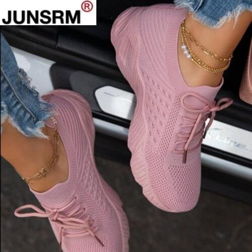 Womens Breathable Shoes Sneakers 2021 New Mesh Lace-up Fashion Womens Casual Shoes Outdoor Running Sneakers Vulcanized Shoes