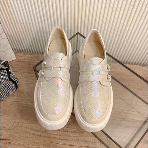 Spring and autumn new style single shoes womens one-step thick-soled womens shoes trifle wild belt fashion loafers