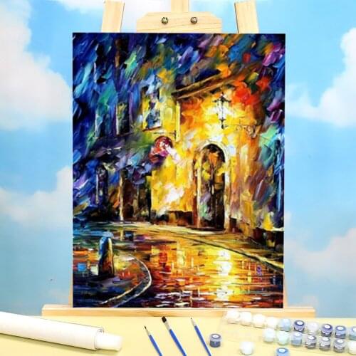 Landscape DIY Paint By Numbers Set Acrylic Paints 40*50 Boards By Numbers New Design For Wholesale