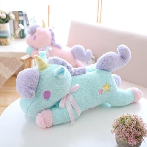 Unicorn plush toy stuffed soft animal doll 55cm unicorn horse plush tissue box kids toys unicorn pillow birthday gift for her