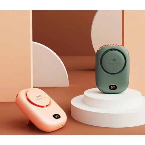 Mini Wearable Rechargeable Hanging Neck Fan for Travel