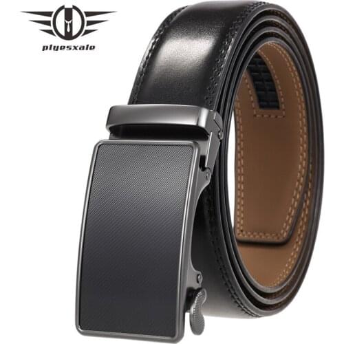 Fashion Genuine Leather Belts for Men Luxury Designer Brown Automatic Alloy Buckle Man Belt High Quality Cow Skin Strap B448
