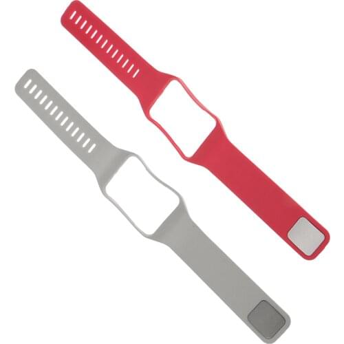 2 Set All Match Rubber Watches Bands Watchbands for Samsung Gear S SM-R750 Replace Strap(White, Red)