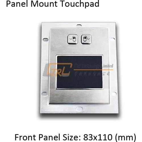 Metal panel mount touchpad, USB or PS2 trackpad, industrial pointing device