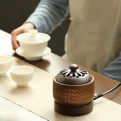 Humidificador Ceramic Incense Burner Electric Smoke Fountain Buddha Zen Incense Burner Church Bruleur Encens Home Decor DG50IB