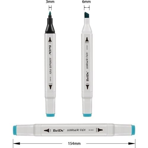 12 Colors Dual Tip Art Marker Manga Drawing Markers Pen Art Design Alcohol Based Permanent Markers, Low Price Promotions