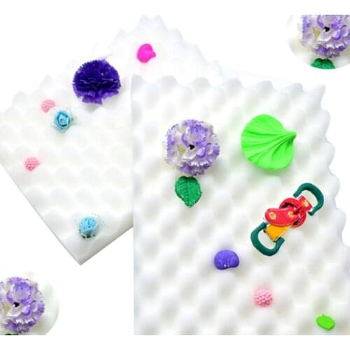 2pcs White Fondant Sugar Flower Drying Shaped Wave Sponge Mat For Kitchen Office Bathroom Clean Accessory/Dish Cleaning