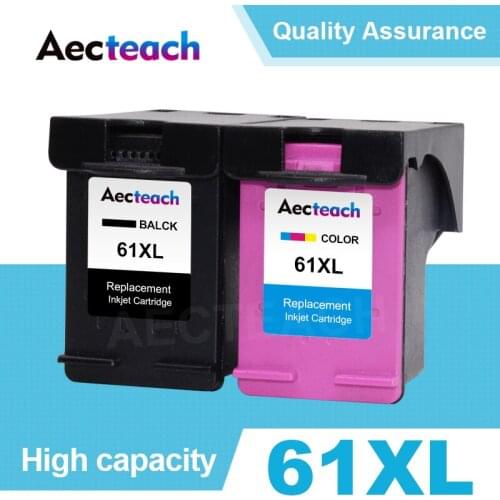 Aecteach Remanufactured Ink Cartridge Replacement for HP 61 61XL Envy 4500 4502 5530 Deskjet 1050 2050 3050 3054 3000 Printer